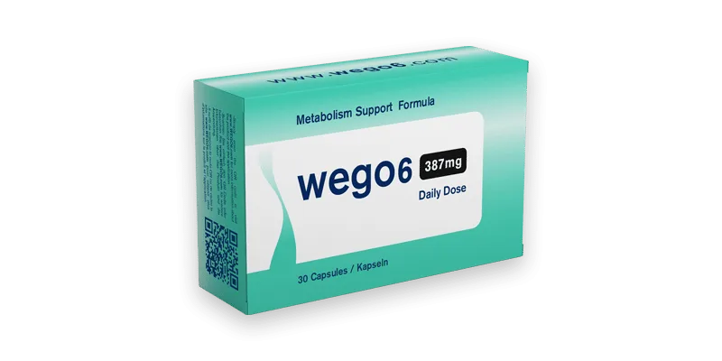 wego6 Kapseln 387mg – Metabolism Support Formula Verpackung mit 30 Kapseln
